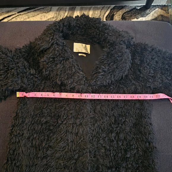 Aritzia Le Fou Wilfred Black Fuzzy Faux Fur Jacket - Picture 8 of 12
